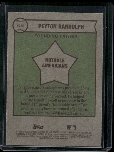 2025 Topps Heritage Notable Americans Inserts ~You Pick & Complete Your Set~ - 第 27/154 張圖片
