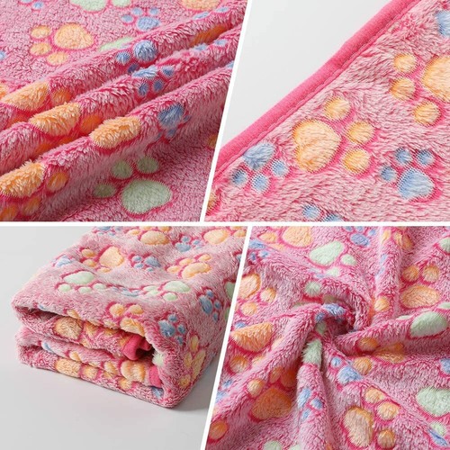 Soft Warm Fleece Lovely Design Pet Blanket for Dog Cat Pet Mat Bed Sofa- 4 Size - Picture 10 of 52