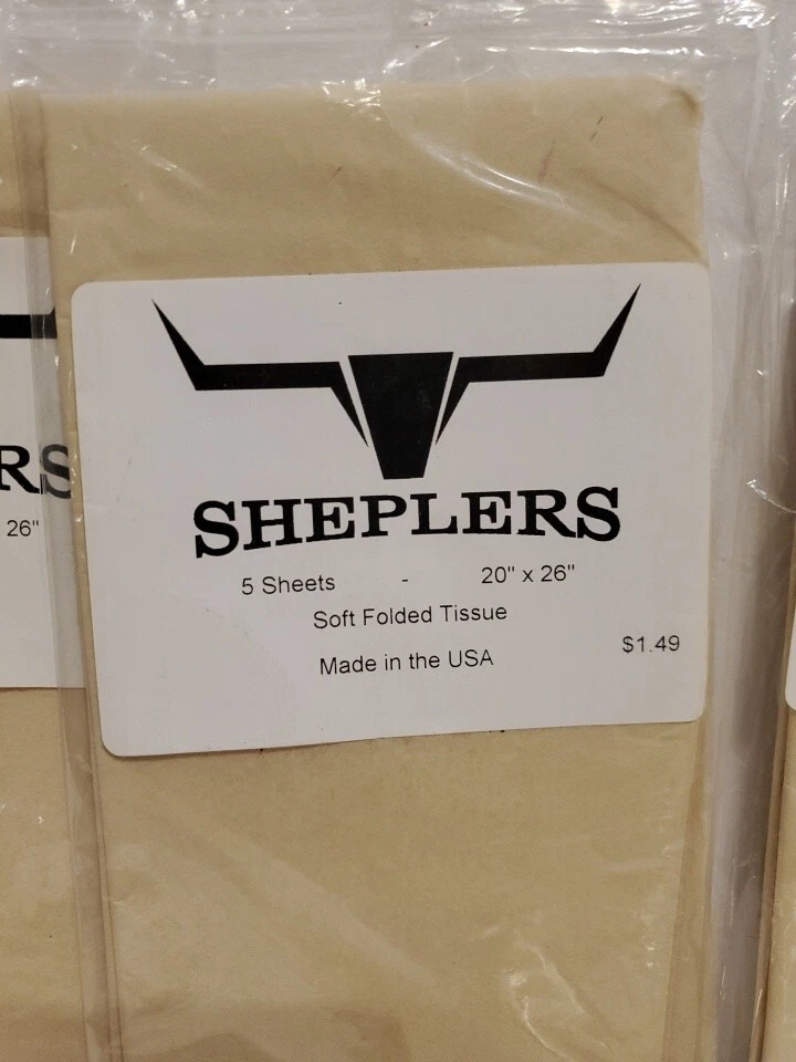 Set Of 4 Sheplers Tissue Paper 5 Sheets Each Bag 20" x 26" Soft Folded-Pkg Issue - Image 3 of 4