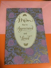 Happy Mother  s Day MOM You  re Appreciated Loved 5.5  x 8  Hallmark Greeting Card
