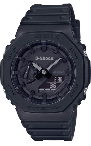 Men's Watch G-Shock Black Resin Strap Anti-Magnetic Ana-Digital GA2100-1A1