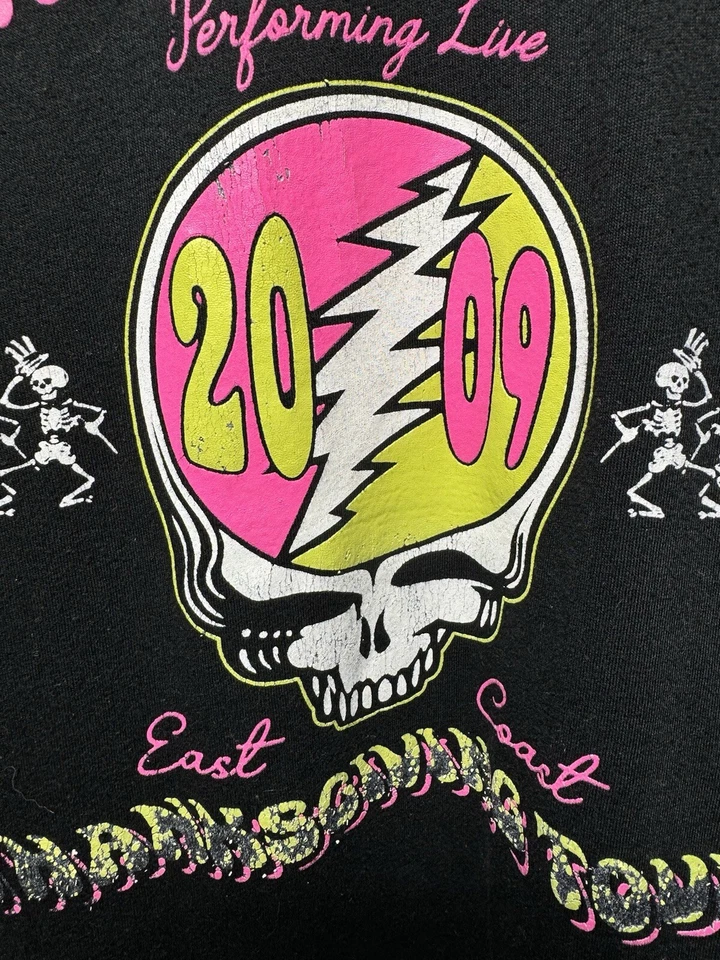 Camiseta De Colección 2009 Grateful Dead Talla L Negra Gira de Conciertos Acción de Gracias  Foto 3 de 4