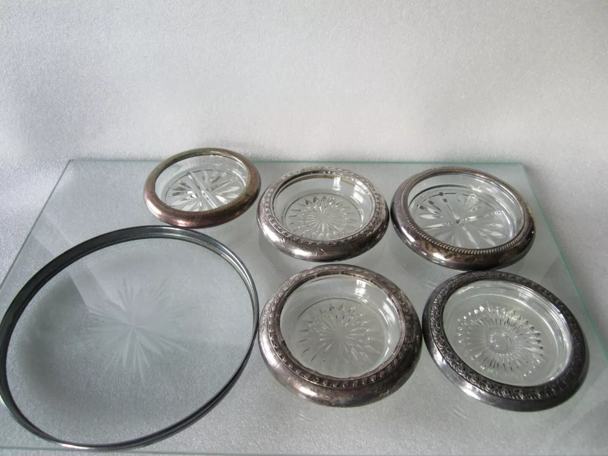 Modern best sale glass coasters