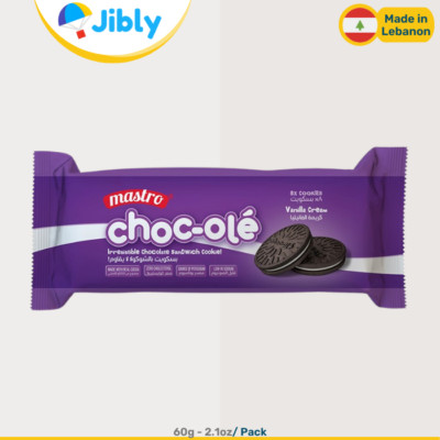  Lebanese Mastro Choc-Olé|Chocolate Sandwich Cookie|60g Packs|Wholesale Deals