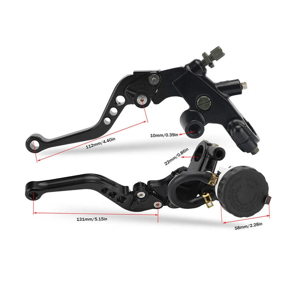 Brake For Suzuki GS500F GSXR600 GSXR750 Clutch Levers Master Cylinder ReservoiIg - Image 4 of 4