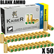 9mm Blank Cartridges 50 Count Box Non-Gun Ammo - NEW IN BOX
