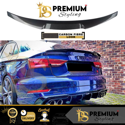 Audi A3 S3 RS3 8V Limousine Kohlefaser Heck Kofferraum Spoiler Lippe Flügel M4 Style 13-20