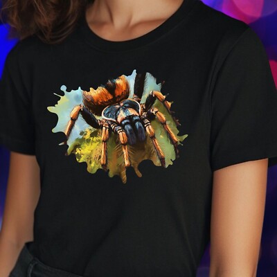Frauen T-Shirt Tarantel Motiv Baumwolle Größe S bis 3XL