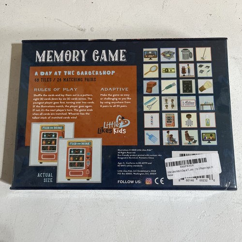 Little Likes Kids - A Day At The Barbershop Memory Game New Sealed - Picture 2 of 4