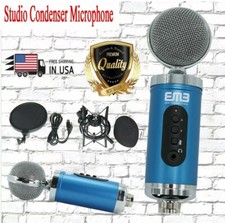 EMC960 Multi Pattern Recording Large Diaphragm Condenser Studio Microphone Blue
