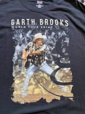 Garth Brooks World Tour Commemorative 2014 Men  s T-Shirt Black Size Large
