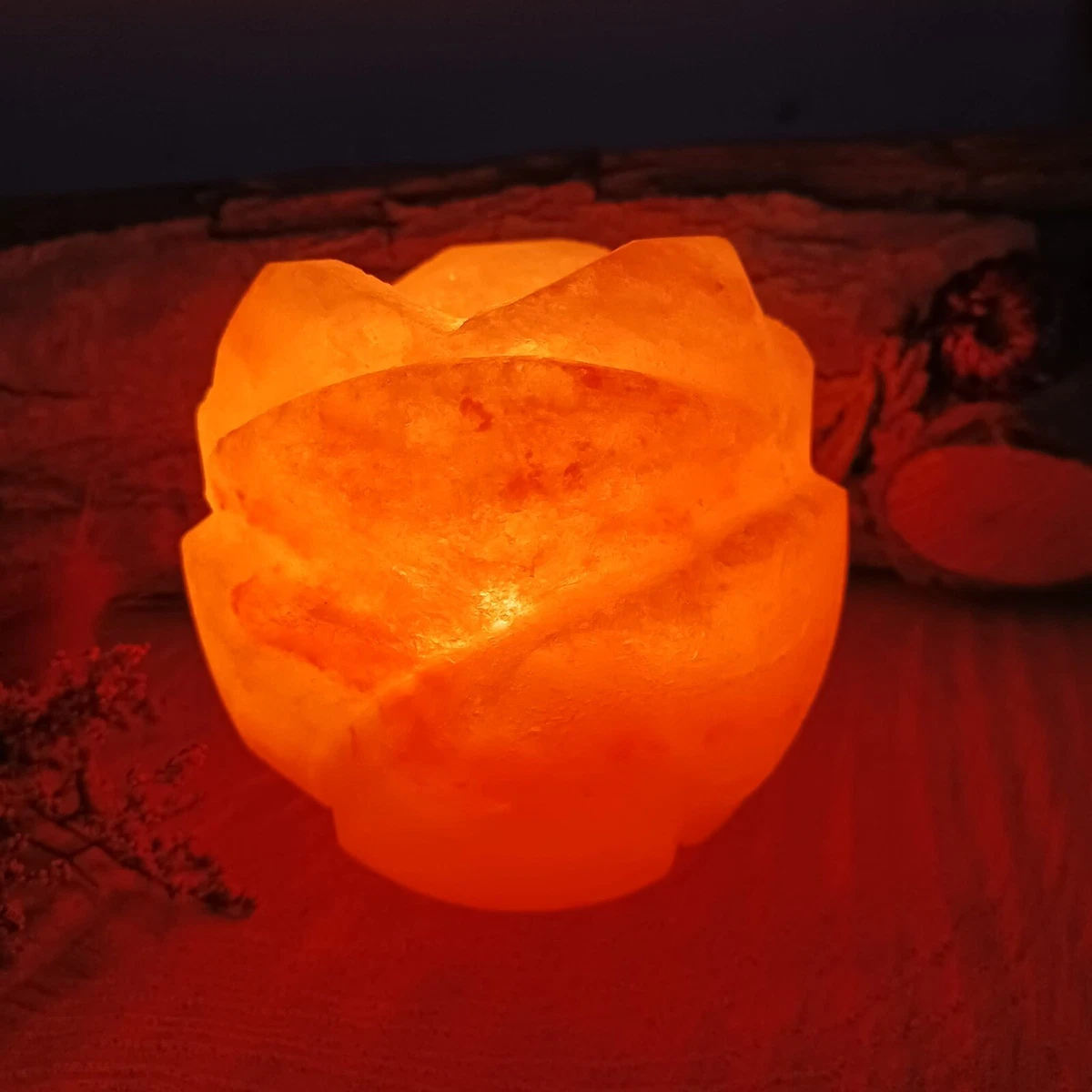 salt lamp Himalayan Lotus Flower Salt Tealight Candle Holder