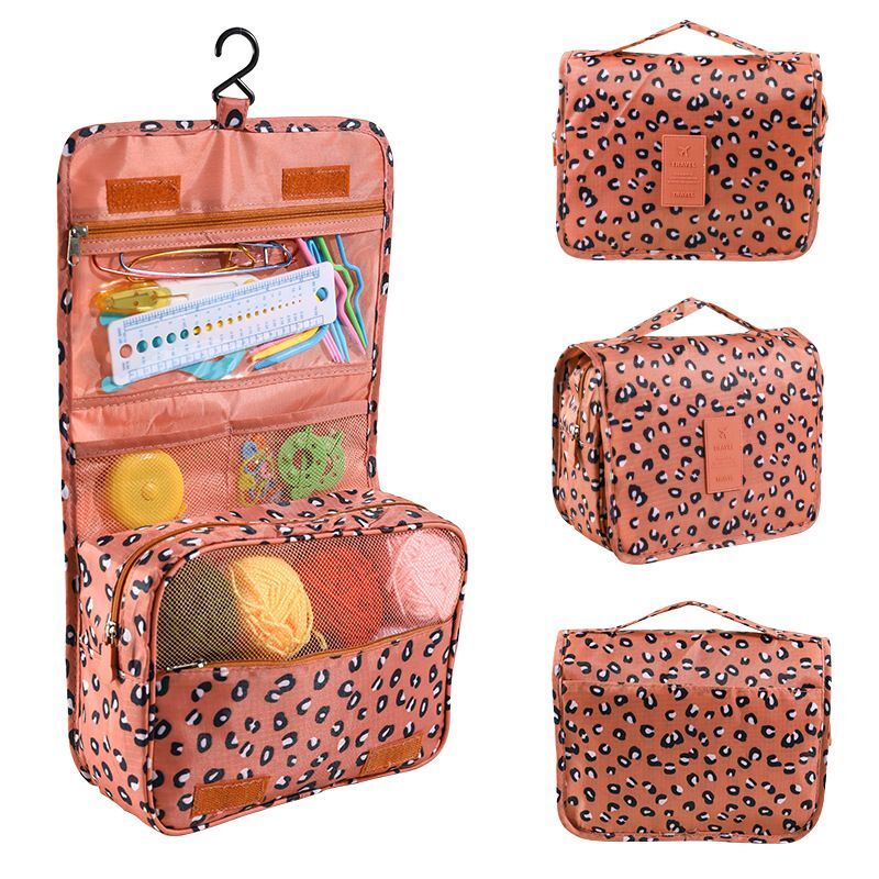 Makeup Bag Checkered Cosmetic Bag Large Travel Toiletry Organizer for Women Girl-image