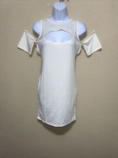 BLVD COLLECTION WHITE dress with mesh INSERT SZ M NEW