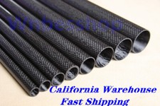 USA Stock 3K Carbon Fiber Tube OD 15mm ID 10/12/13mm x 500mm Roll Wrapped