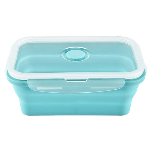 Foldable Silicone Food Storage Container Collapsible Microwave Lunch Box Picnic - Picture 14 of 14