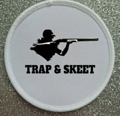 3 Zoll Trap and Skeet Shooting Sublimation Bügeleisen/Nähen Patch Abzeichen Shooter Sport 