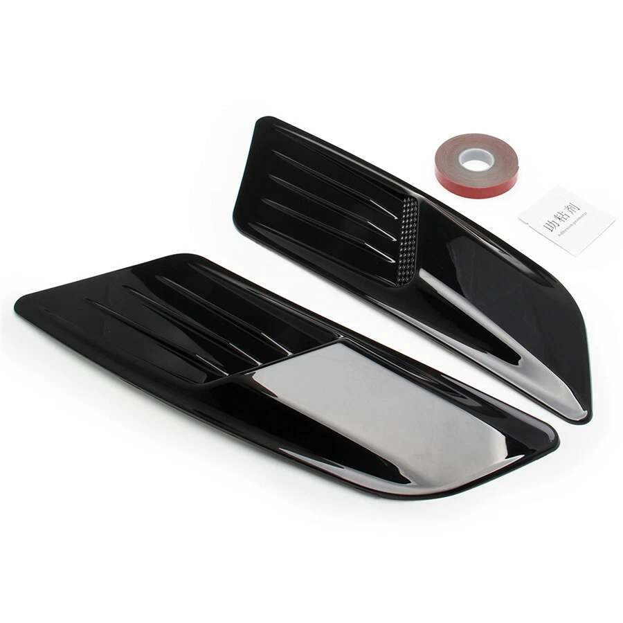 2 PIEZAS Campana extractora negra ventilación para coche de carreras accesorio capós ventilación cubierta Foto 4 de 4