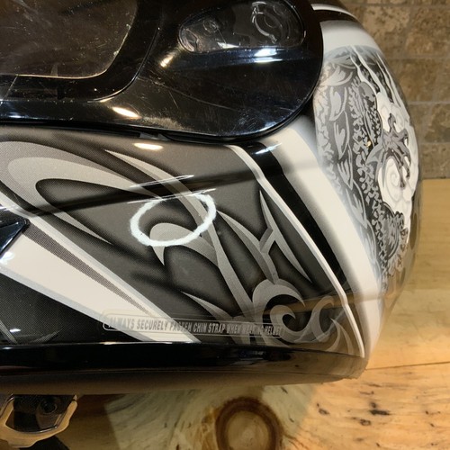 HJC Full Face Motorcycle Helmet Black White Tribal Dragon Graphic CL-15 Draco XL - Bild 6 von 24