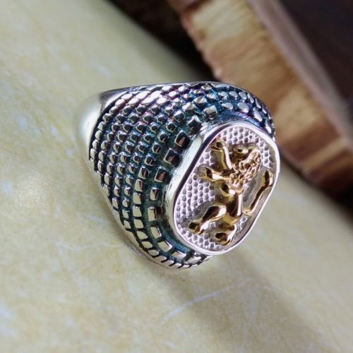 Solid 925 Sterling Silver Designer Lion Head Signet Partywear Gift Men's Ring - Picture 1 of 12