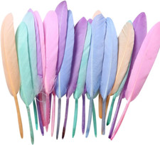 200 Pcs Large Colorful Goose Feathers Colored Craft Feathers Dream Catcher Feath
