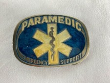 Paramedic Belt Buckle Buckle Bakery Made in USA EMT Emergency Support Enamel/MTL