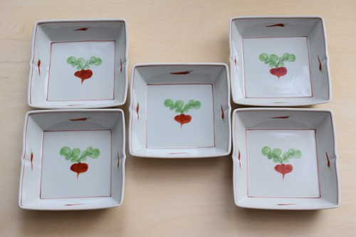 Tachikichi square plate 5 set - Picture 1 of 8