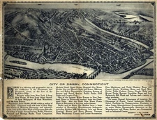 11890.Decoration Poster.Room wall.Home art design.1920 Derby City.Birds eye view