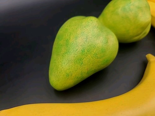Mcm Ceramic Faux Fruit Hand Painted 6 Realistic Vintage Kitchen Fruit Bowl - Picture 6 of 9
