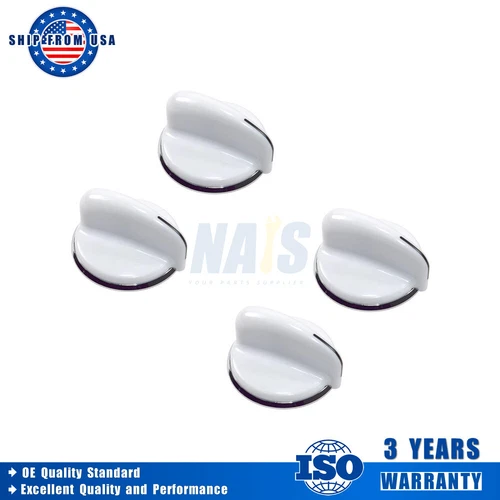 4-Pack Dryer Washer Control Knobs for GE WE01X20378 175D3296P001 WH01X10460
