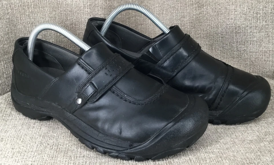 Zapatos sin cordones Keen Kaci para mujer 9,5 EE. UU. 40 UE mocasín de cuero de grano completo negro Foto 2 de 4