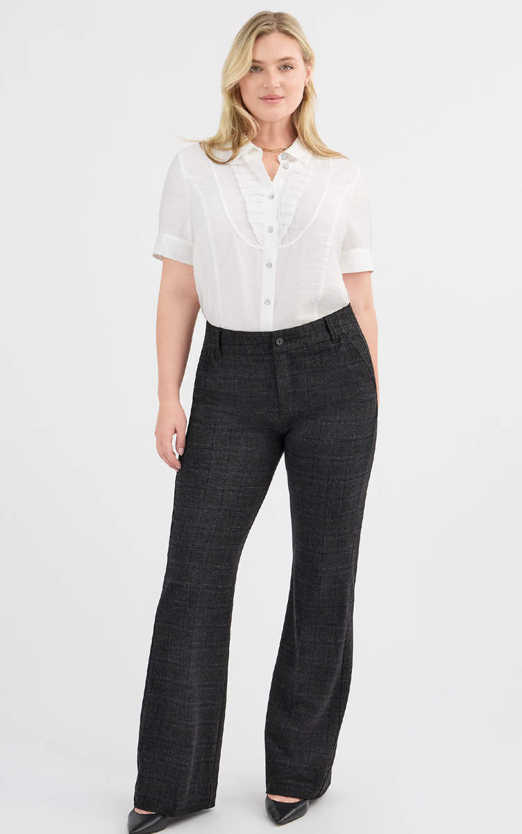 womens Cabi Swagger Trouser Pants Wide leg Flap Pocket Plaid $159 womens Cabi Swagger Trouser Pants Wide leg Flap Pocket Plaid $159