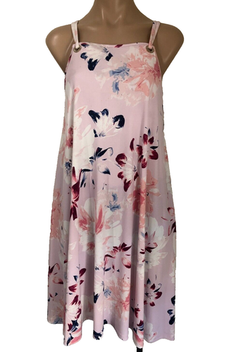 Deigner Size M Pink Blue White Swing Style Knee Length Dress EUC Fit Sz 14