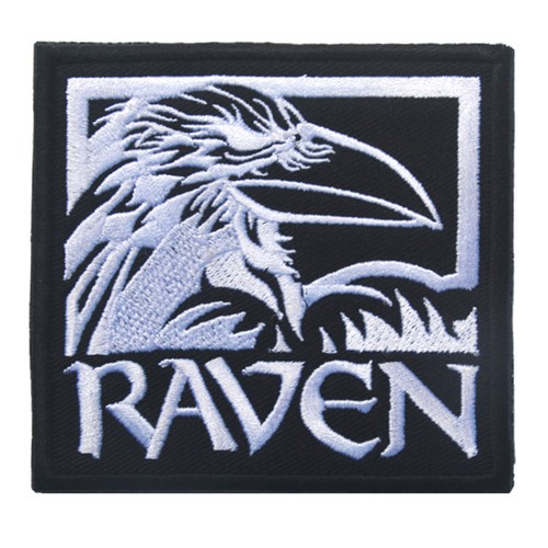 Raven American Black Crow Militray taktischer Haken Aufnäher bestickt weiß - Bild 4 von 4