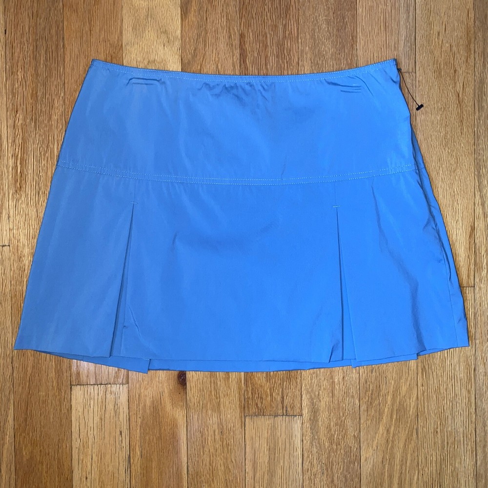 Tahari Y2K Vintage Preppy Tennis Skirt Size 10 Tiffany Blue Stretch Cotton NWT