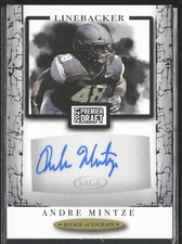 2021 SAGE Premier Draft #A119 Andre Mintze Autographs Black Vanderbilt (JB)