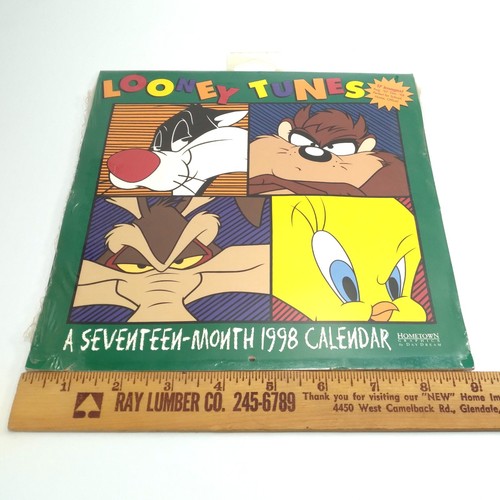 Vintage Looney Tunes Seventeen-Month 1998 Calendar New in Packaging ** - Picture 9 of 10