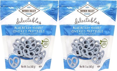 Hayden Valley Foods Blueberry Yogurt Covered Pretzels - 5 oz (Pack of 2) - Go...