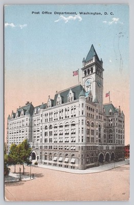Vintage 1918 Post Office Department Washington D.C. Postcard