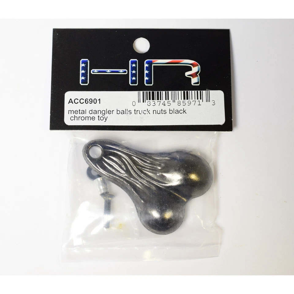 Hot Racing ACC6901 Metal Dangler Balls Truck Nuts (black chrome) (toy) - Image 3 of 4