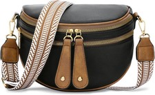 KKXIU Crossbody Sling Bag for Women Trendy Fanny Pack Vegan Leather Chest Bag
