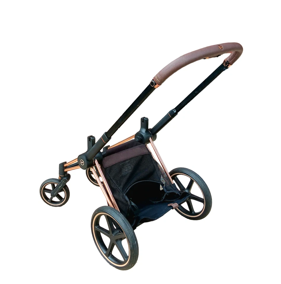 CARRINHO CYBEX PRIAM 4 2022 QUADRO OURO ROSA POUCO USADO - Imagem 3 de 4