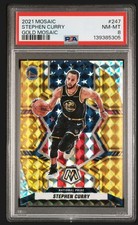 2021-22 Mosaic Basketball Stephen Curry Gold Mosaic 5/10 Warriors Psa-8 247