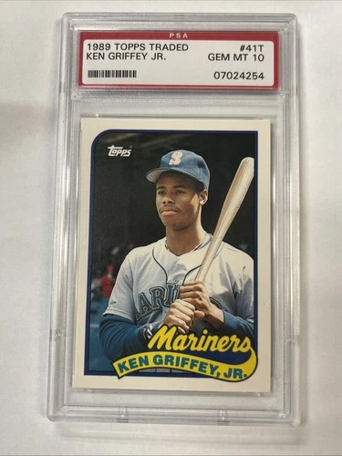 1989 TOPPS #41T KEN GRIFFEY JR ROOKIE CARD SEATTLE MARINERS PSA 10MINT