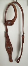 Quality Western Leather One Ear Headstall - lightly used
