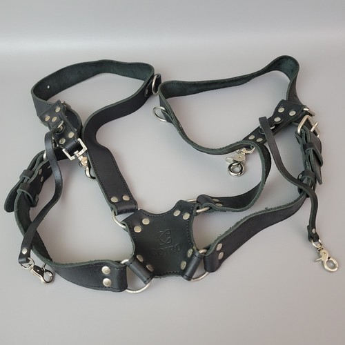 Leather Dual Camera Strap Harness QR Multi Gear Camera Shoulder Adjustable Belt