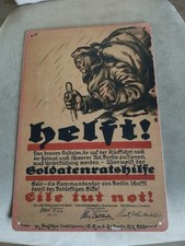 Blechschild Hilfe Retro Nostalgie