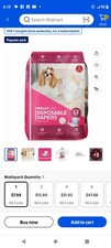 Vibrant Life Disposable Dog Diapers for Female Dogs, S, 12 Count Read Descr  