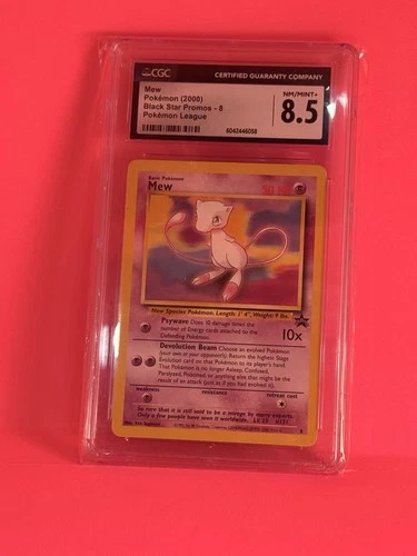 Pokémon TCG Mew Black Star Promo CGC 8.5 08/53 Wotc League 2000 50 HP