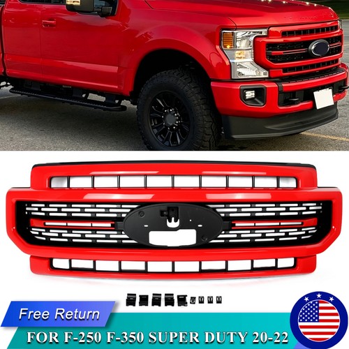 PQ Race Red Front Bumper Grille Grill For Ford F-250 F-350 Super Duty 2020-2022